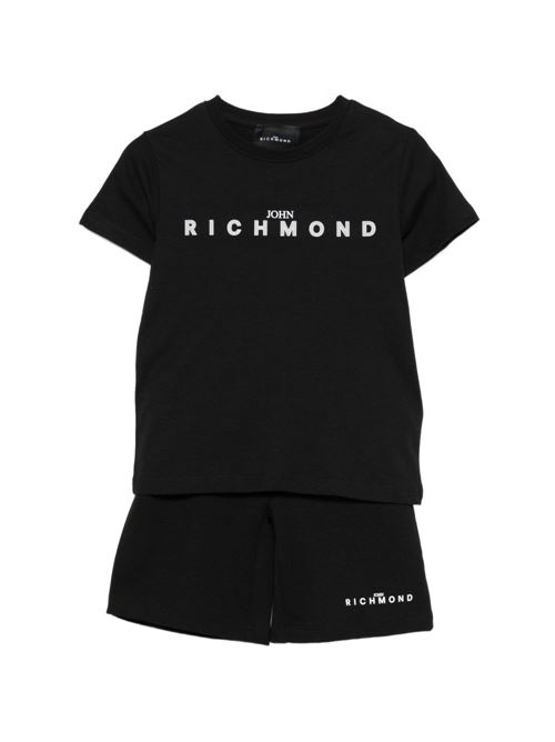 Completo bambino Richmond Junior nero con t-shirt e bermuda RICHMOND Junior | RBP26018CJLSBLACK